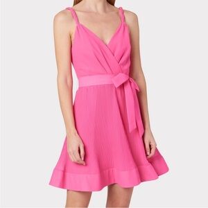 Milly Pink Azalea Livy Pleated Mini Dress Size 0